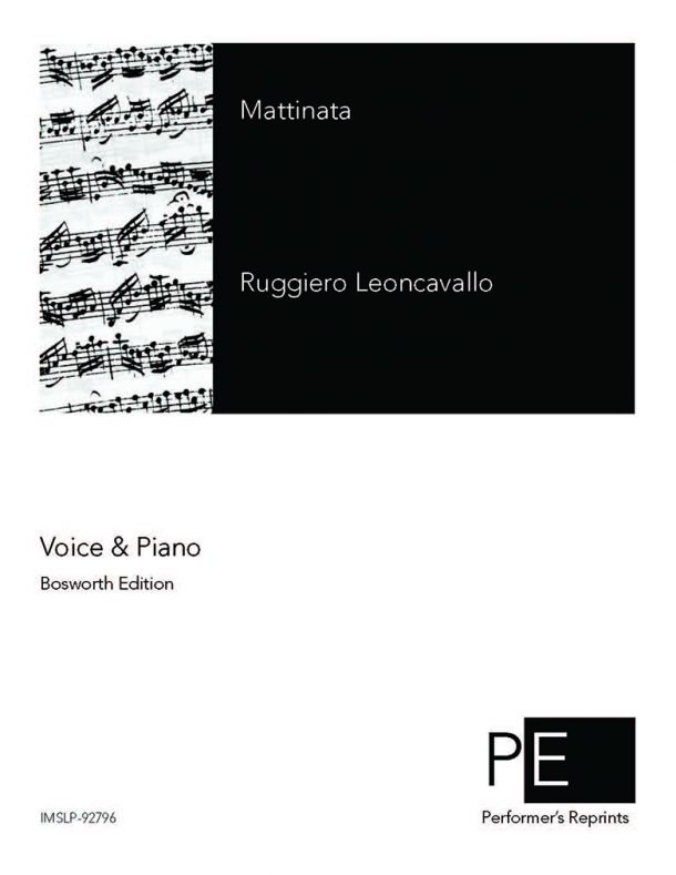 Leoncavallo - Mattinata - Score