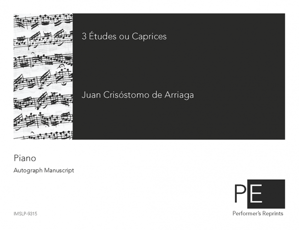 Arriaga - 3 Études ou Caprices