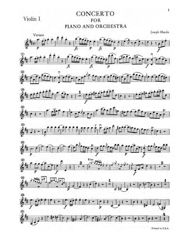 Haydn - Piano Concerto in D Major, Hob. XVIII:11