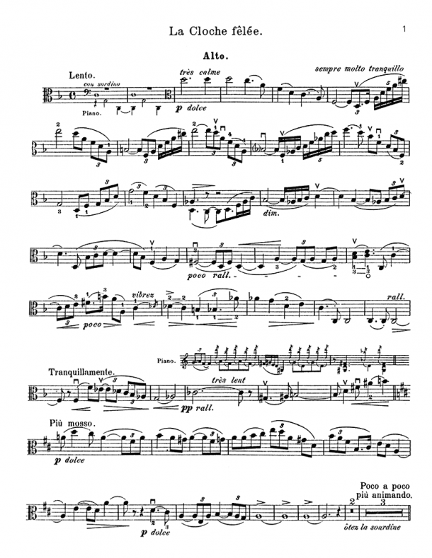Loeffler - Quatre poèmes pour voix, alto et piano - Viola