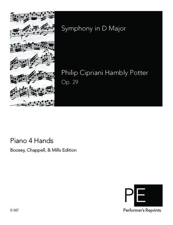Potter - Symphony in D Major, Op. 29 - For Piano 4 Hands