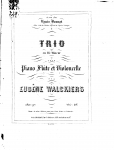 Walckiers - Trio in D minor for Flute, Cello and Piano, Op. 97 - Piano (score) part