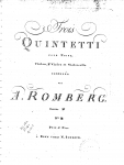 Romberg - 3 Quintets for Flute and Strings - No. 3. Quintet in G major