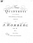 Romberg - 3 Quintets for Flute and Strings - No. 1. Quintet in A minor