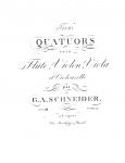 Schneider - 3 Quartets for Flute and Strings