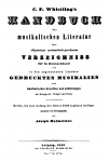 Whistling - Handbuch der musikalischen Litteratur