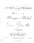 Méhul - Joseph / Joseph und seine Brüder - Complete Opera For String Quartet (Spengel)