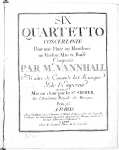 Vanhal - 6 Oboe Quartets, Op. 7