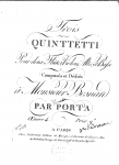 Porta - 3 Quintetti pour 2 Flutes, Violon, Alto et Basse