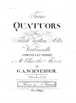 Schneider - 6 Flute Quartets, Op. 62 - Livre 1: Nos.1-3