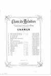 Cramer - Choix de mélodies sur 'Le Cid'