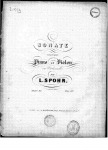 Spohr - Sonate Concertante - Scores and Parts