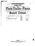 Dancla - 3 Petits symphonies concertantes - No. 2 in G major For 2 Flutes and Piano, or Flute, Violin and Piano (Ernst)