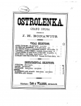 Bonawitz - Ostrolenka - Selections For Piano Solo