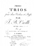 Viotti - 3 Trios pour 2 Violons et Violoncelle