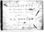 Mozart - Quintet - For Violin, Viola, Cello and Piano (Freystädtler?)