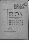 Ricordi - Piano Trio in A major