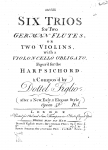 Dôthel - 6 Trio Sonatas, Op. 4