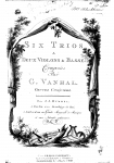 Vanhal - 6 Trio Sonatas