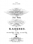 Arends - Viola Concertino - For Viola and Piano