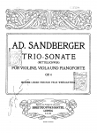 Sandberger - Sonata for Violin, Viola and Piano