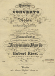 Ries - Violin Concerto No. 1, Op. 13