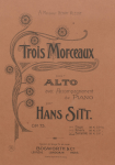 Sitt - 3 Morceaux - Piano Score and Viola Part