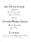 Alberti - 12 Sinfonie a 4