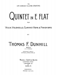 Dunhill - Quintet in E flat major - Score and Parts