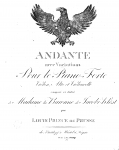 Louis Ferdinand - Andante with Variations