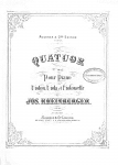 Rheinberger - Piano Quartet - Scores and Parts
