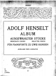 Henselt - 12 Études de Salon - Piano Score Selections