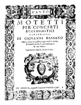 Bassano - Motetti per concerti ecclesiastici