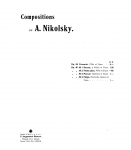 Nikolsky - 4 Pieces for Piano and Winds, Op. 40