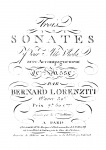 Lorenziti - Trois Sonates pour alto viola avec accompagnement de basse..