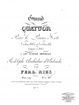 Ries - Piano Quartet No. 3