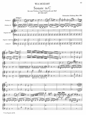 Mozart - Church Sonata in C Major, K. 336