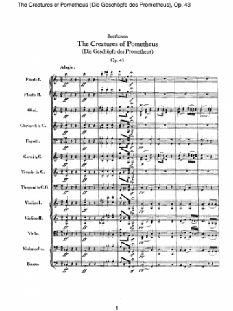 Beethoven - Die Geschöpfe des Prometheus Op. 43 - Overture