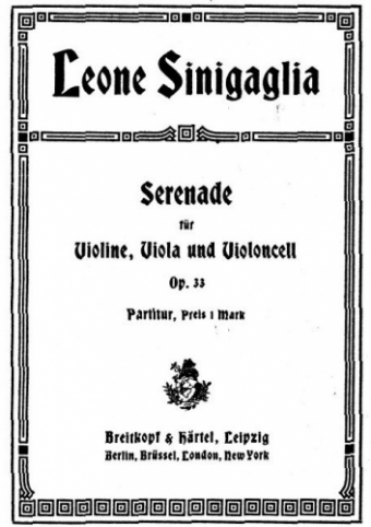 Sinigaglia - Serenade for String Trio, Op. 33