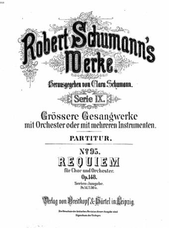 Schumann - Requiem, Op. 148