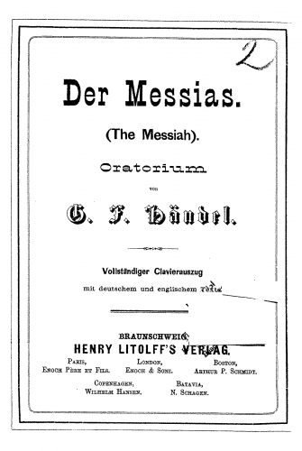 Handel - Messiah - Vocal Score