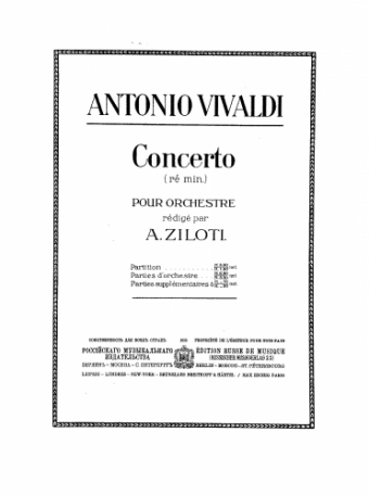 Vivaldi - Concerto for 2 Violins and Cello in D minor, RV 565 - For Orchestra