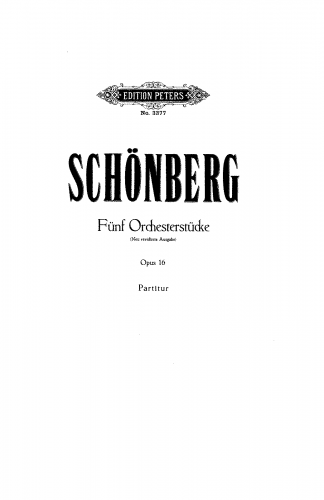 Schoenberg - 5 Pieces for Orchestra (1909 Version)