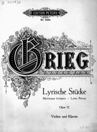 Grieg - Lyric Pieces, Op. 12 - For Violin & Piano - Piano Score