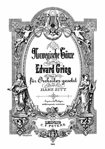 Grieg - 4 Norwegian Dances, Op. 35 - For Orchestra (Sitt) - Score