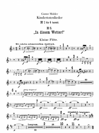 Mahler - Kindertotenlieder