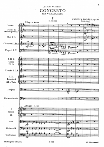 Dvořák - Cello Concerto No. 2, Op. 104