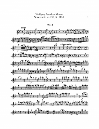 Mozart - Serenade in Bb Major, K. 361