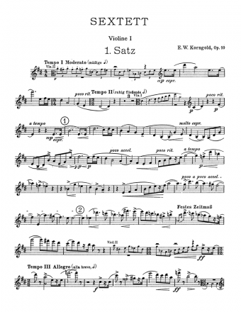 Korngold - String Sextet, Op. 10