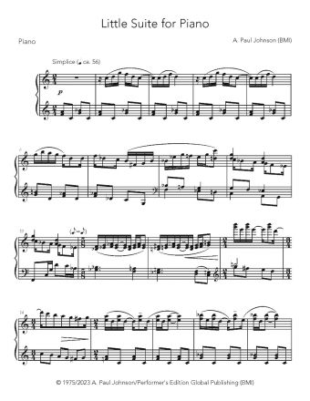  Johnson: Little Suite for Piano (Downloadable)